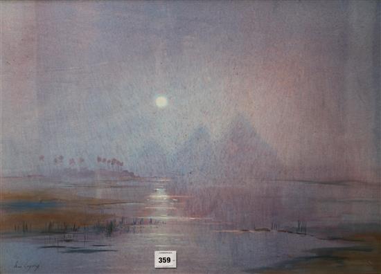William Longstaff (1879-1953) Desert scenes 51 x 72cm